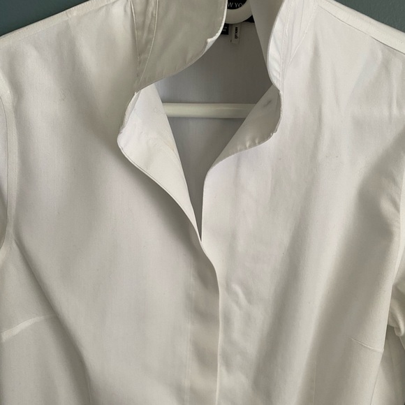 Jones New York COLLECTION Women's HIDDEN BUTTONS Tailored, No Iron Cotton Shirt - Picture 3 of 11